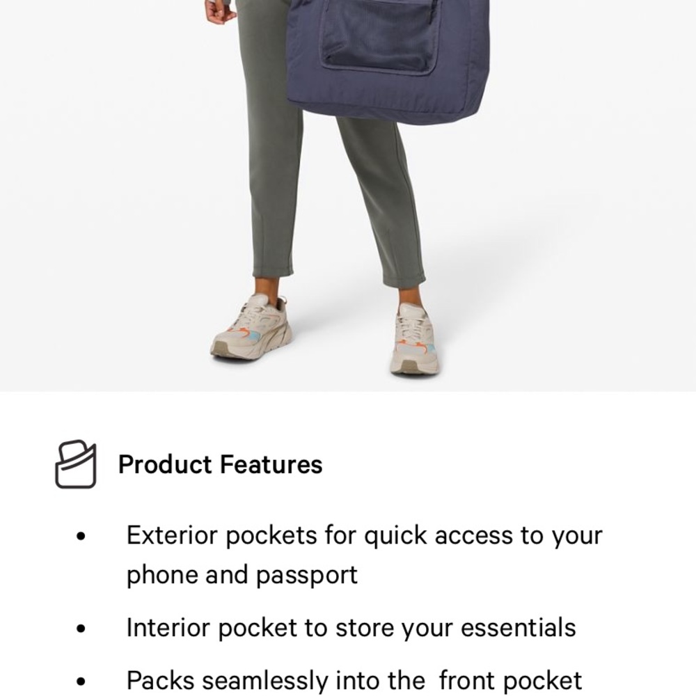 LAST ONE:   Lululemon Pack The Pocket Tote 20L - Picture 6 of 9